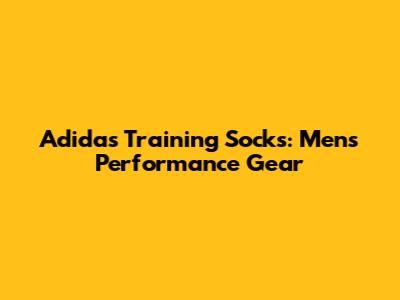 Adidas Training Socks: Men's Performance Gear