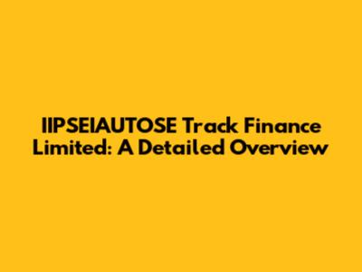IIPSEIAUTOSE Track Finance Limited: A Detailed Overview