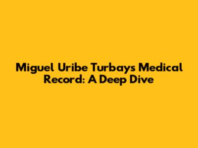 Miguel Uribe Turbay's Medical Record: A Deep Dive