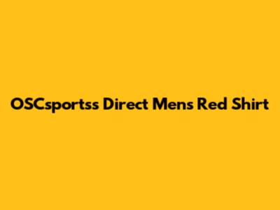 OSCsportss Direct Men's Red Shirt