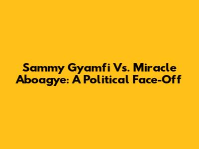 Sammy Gyamfi Vs. Miracle Aboagye: A Political Face-Off