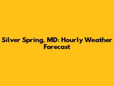 Silver Spring, MD: Hourly Weather Forecast
